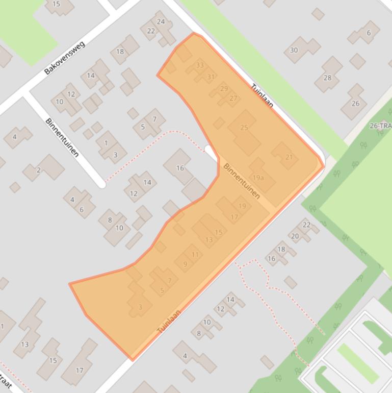 Kaart van postcodegebied 9545PC.