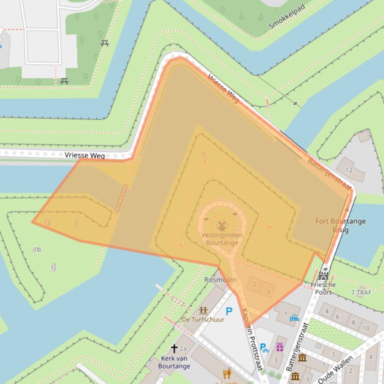 Kaart van postcodegebied 9545PE.