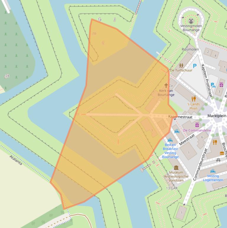 Kaart van postcodegebied 9545PG.