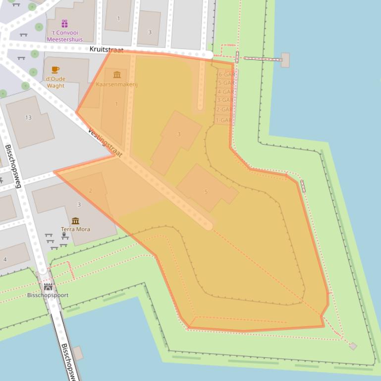 Kaart van postcodegebied 9545PL.