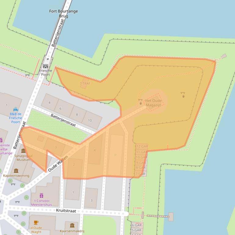 Kaart van postcodegebied 9545PN.