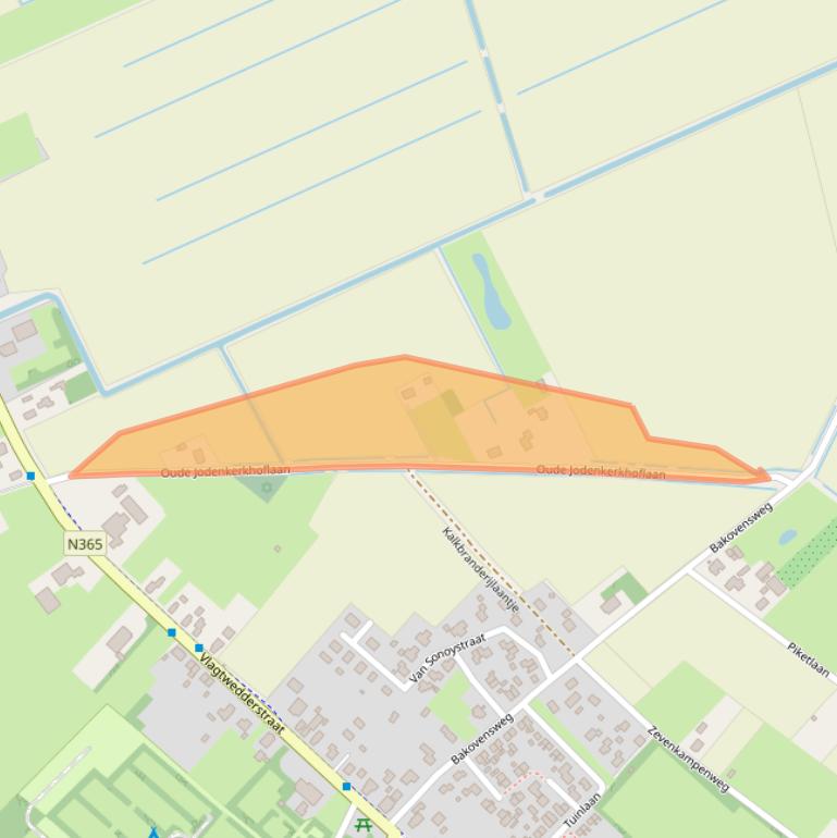 Kaart van postcodegebied 9545TH.