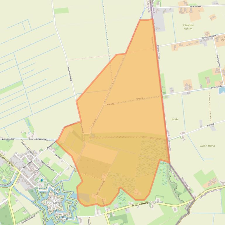 Kaart van postcodegebied 9545TP.