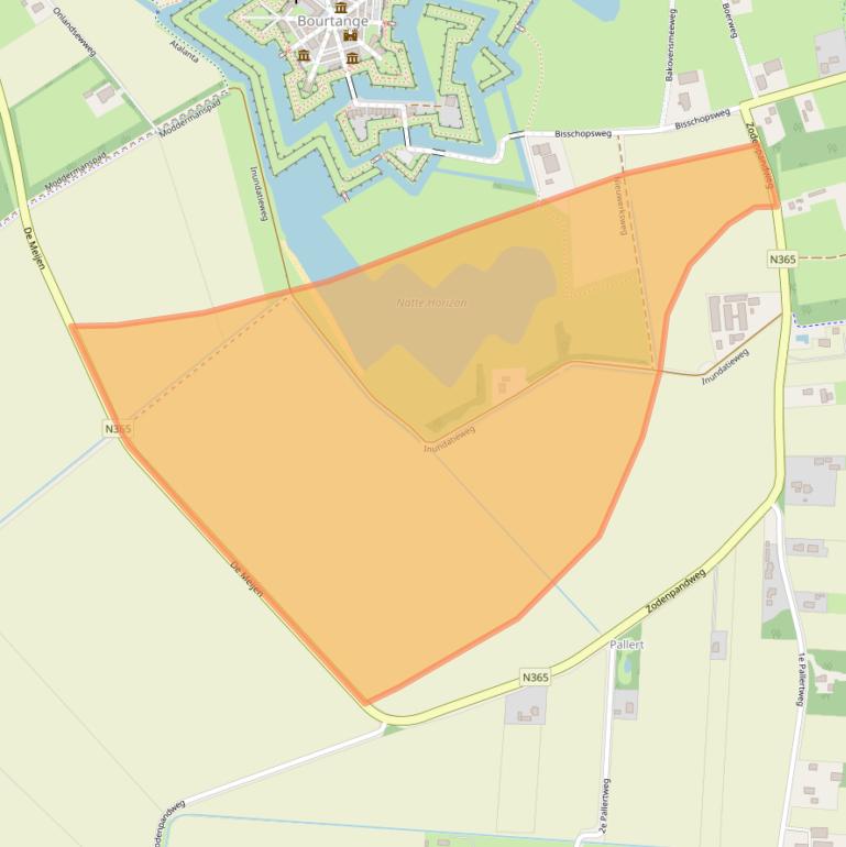 Kaart van postcodegebied 9545TR.