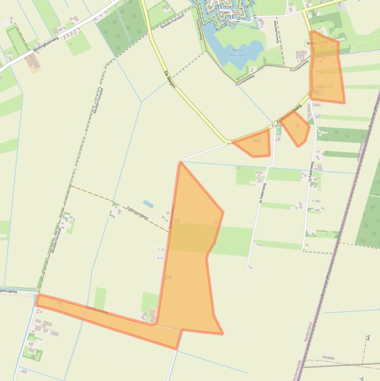 Kaart van postcodegebied 9545TS.