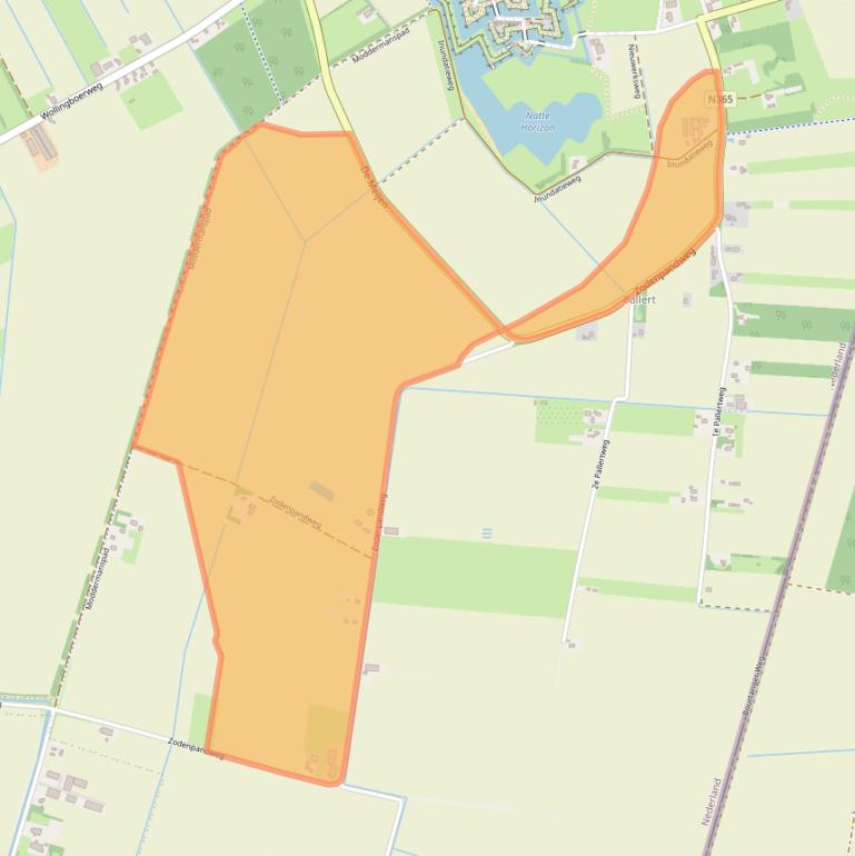 Kaart van postcodegebied 9545TT.