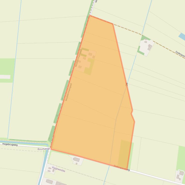 Kaart van postcodegebied 9545TX.