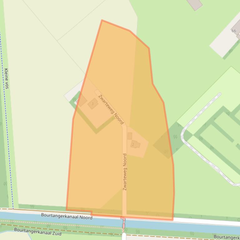 Kaart van postcodegebied 9545VG.