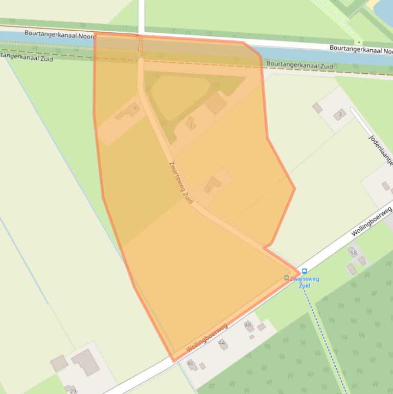 Kaart van postcodegebied 9545VH.