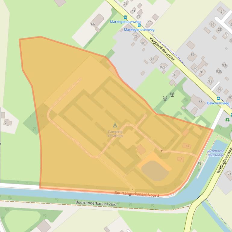 Kaart van postcodegebied 9545VJ.