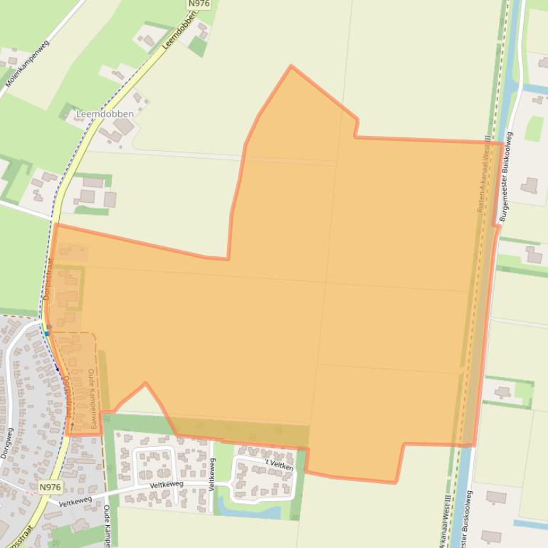 Kaart van postcodegebied 9551AH.