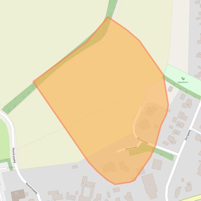 Kaart van postcodegebied 9551AX.