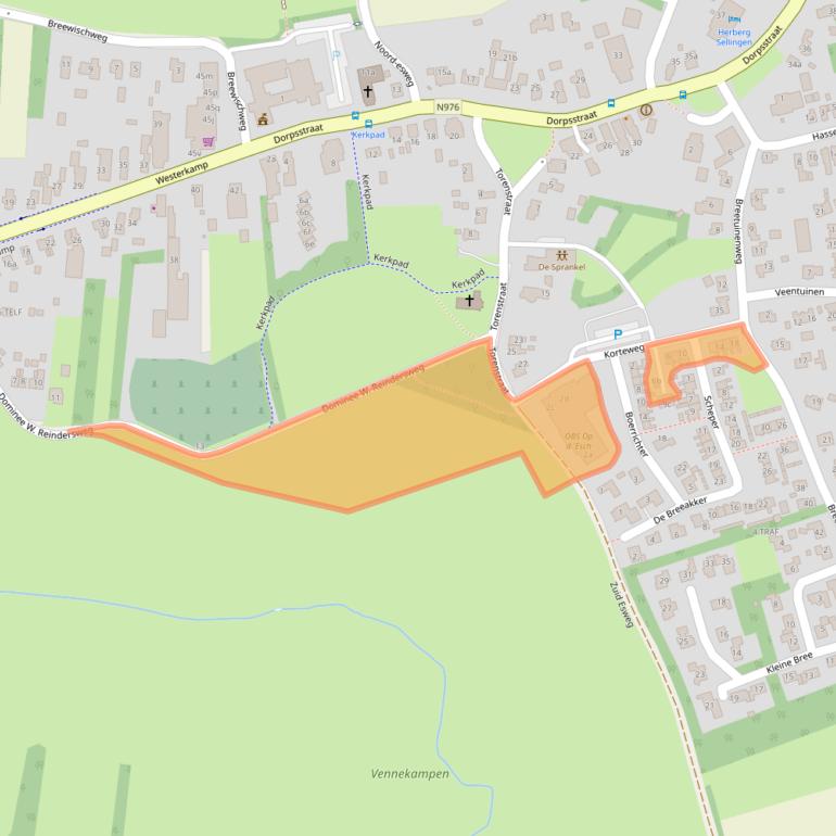 Kaart van postcodegebied 9551BM.