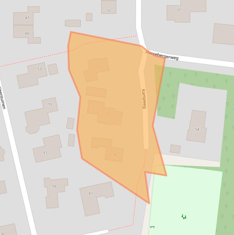 Kaart van postcodegebied 9551CE.