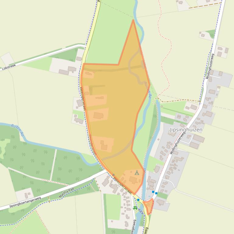 Kaart van postcodegebied 9551TK.