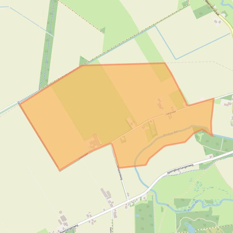 Kaart van postcodegebied 9551TL.