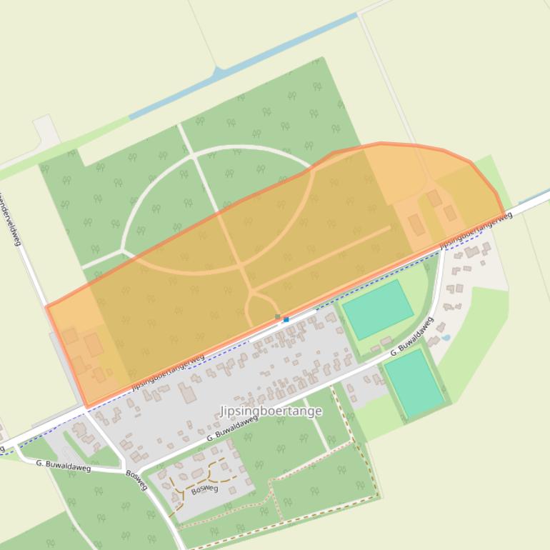 Kaart van postcodegebied 9551TS.