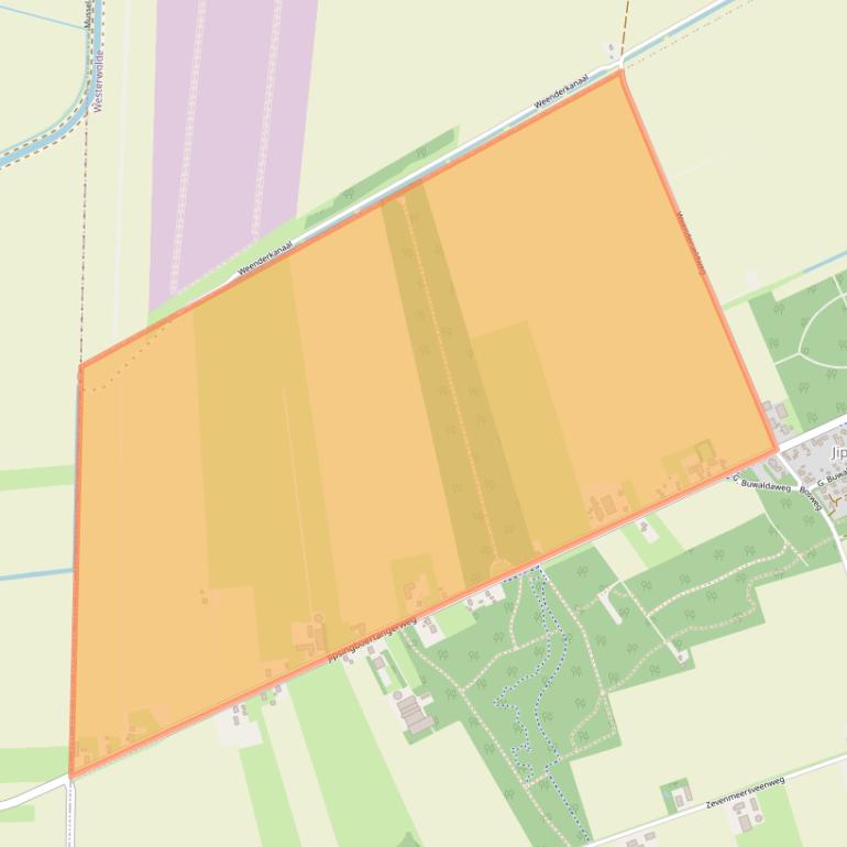 Kaart van postcodegebied 9551TT.