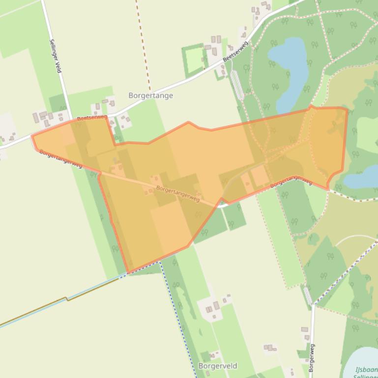 Kaart van postcodegebied 9551VB.