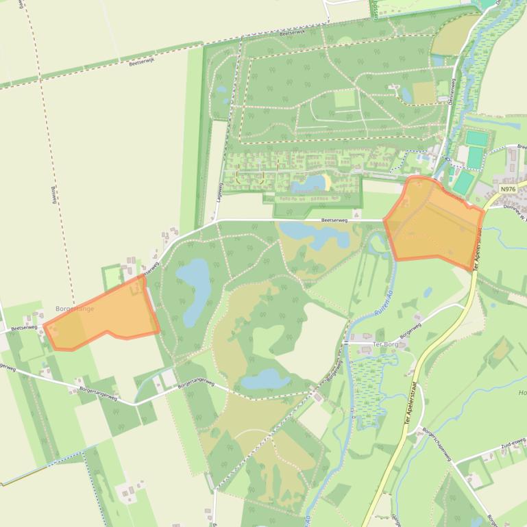 Kaart van postcodegebied 9551VC.