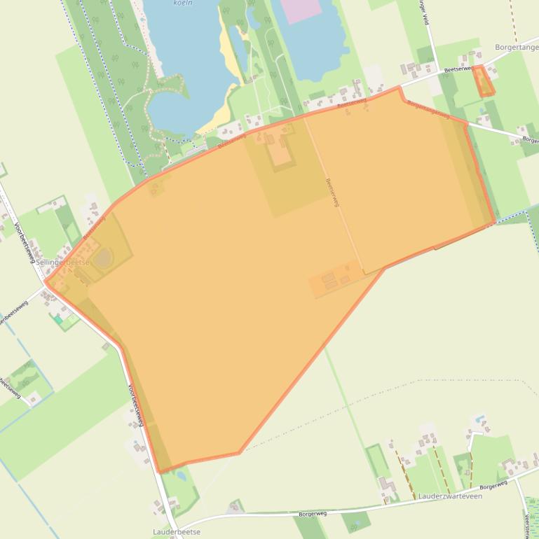 Kaart van postcodegebied 9551VD.