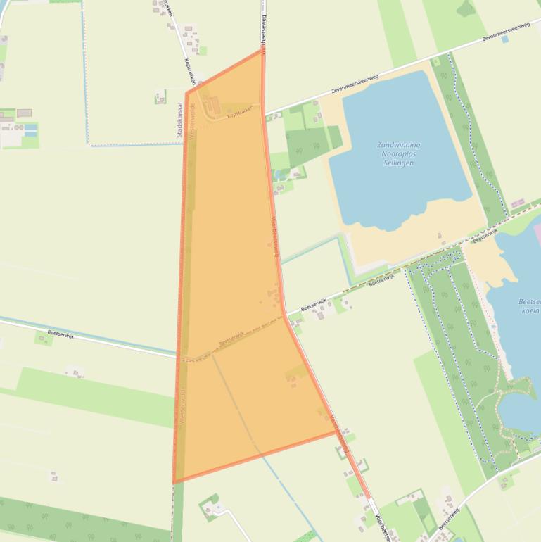 Kaart van postcodegebied 9551VK.