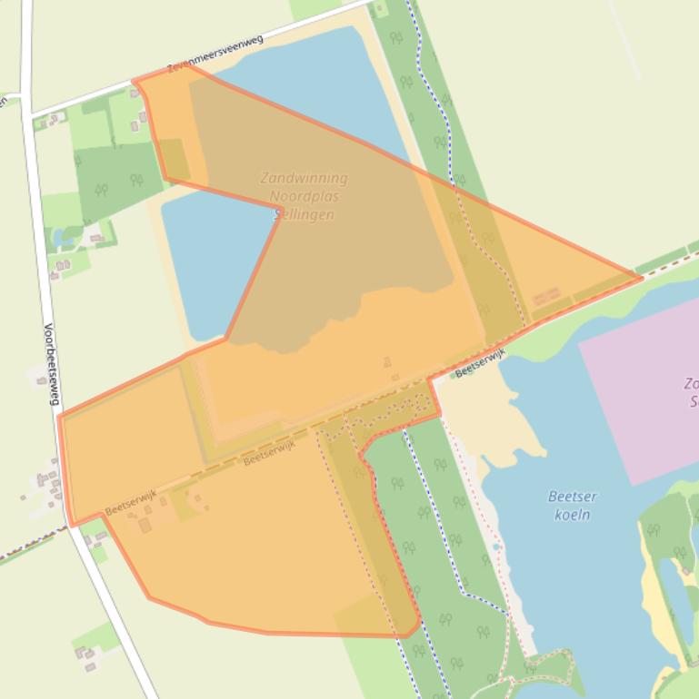 Kaart van postcodegebied 9551VN.