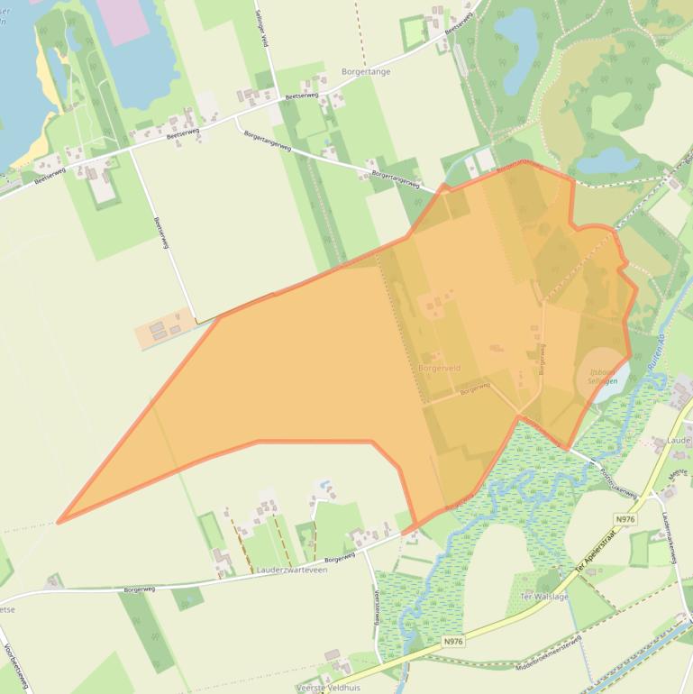 Kaart van postcodegebied 9551XP.