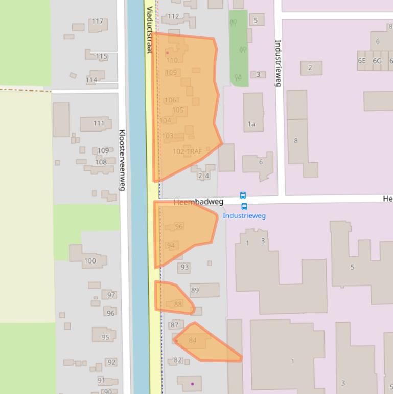 Kaart van postcodegebied 9561AE.