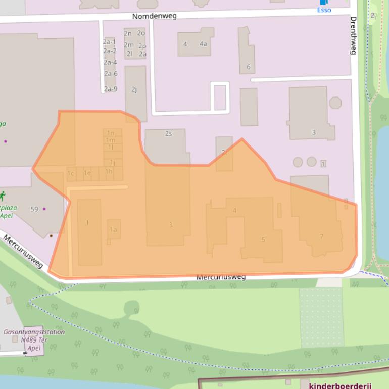 Kaart van postcodegebied 9561AL.
