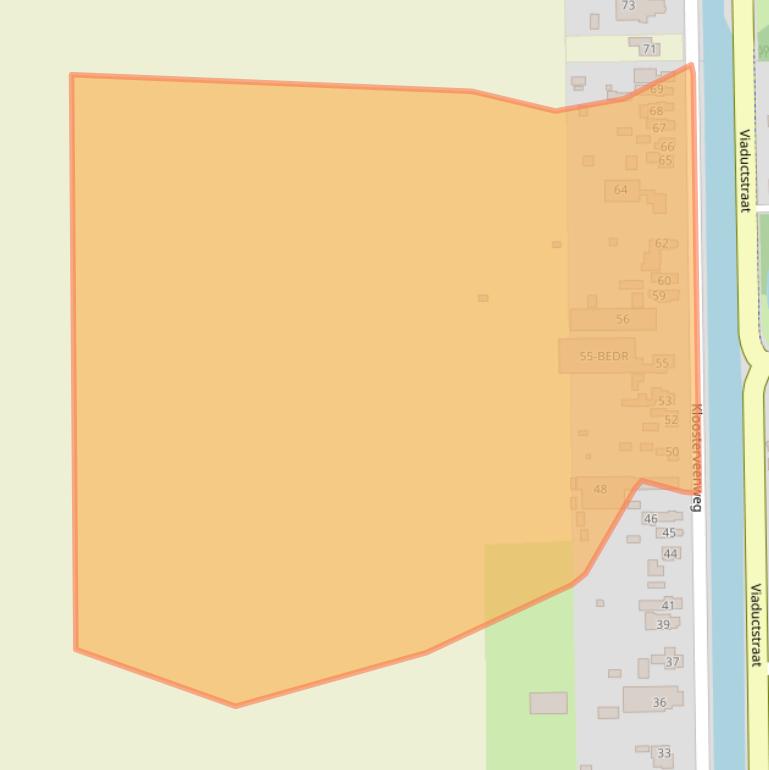 Kaart van postcodegebied 9561AR.