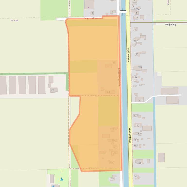 Kaart van postcodegebied 9561AX.