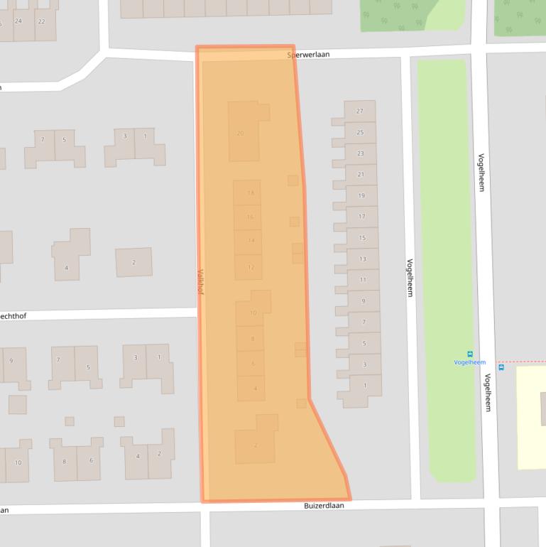 Kaart van postcodegebied 9561BM.