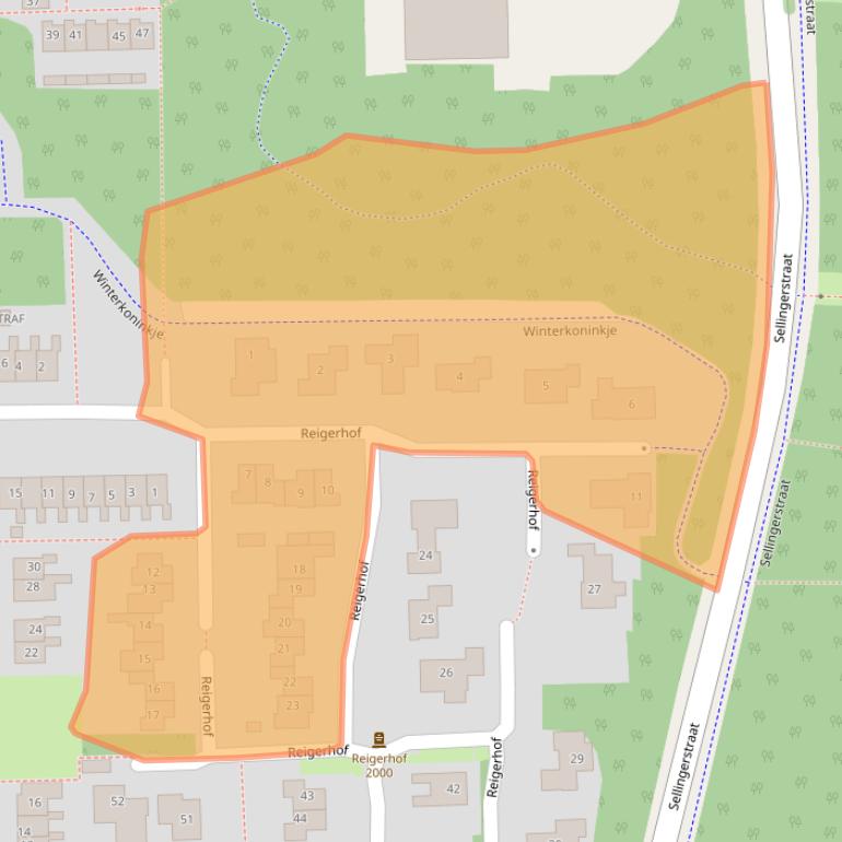 Kaart van postcodegebied 9561CH.