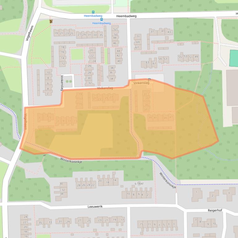 Kaart van postcodegebied 9561CM.