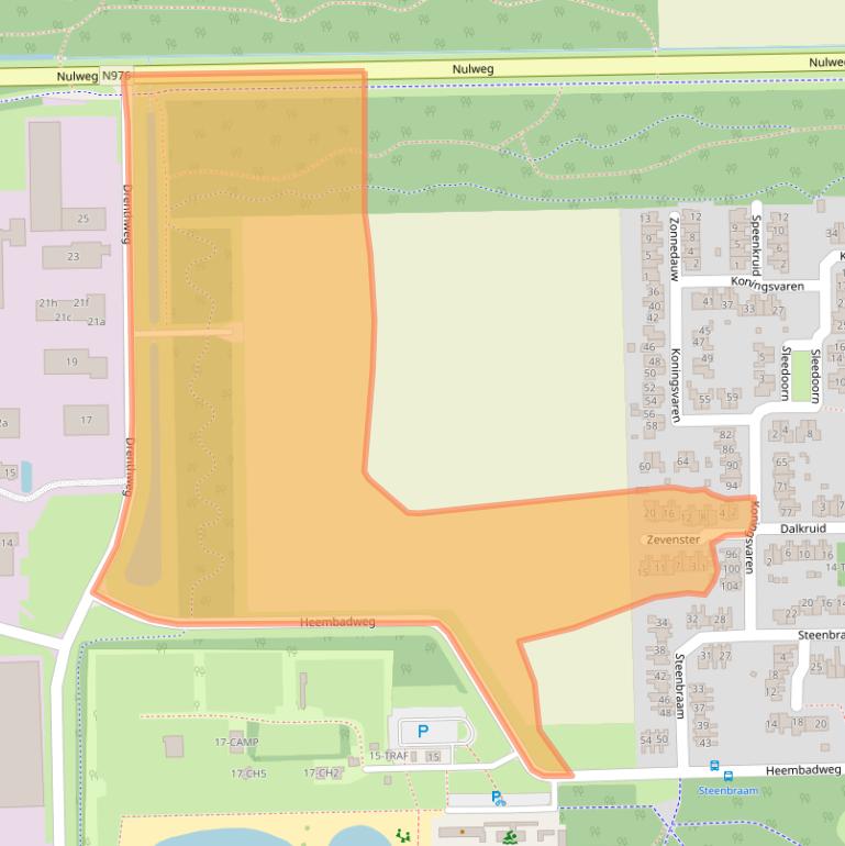 Kaart van postcodegebied 9561DG.
