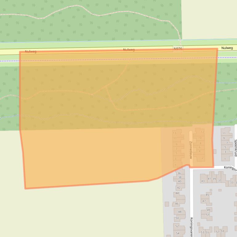 Kaart van postcodegebied 9561DS.