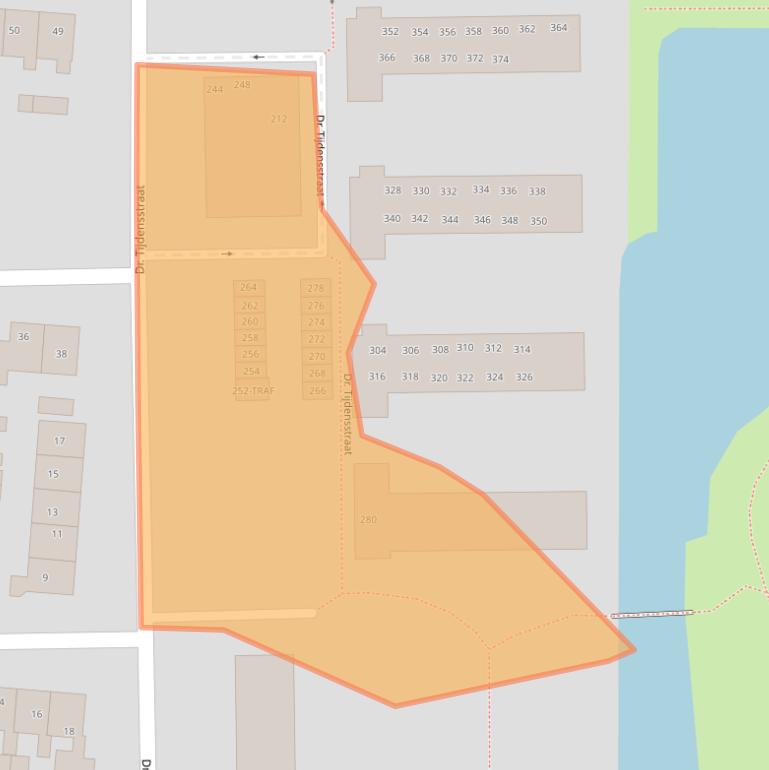 Kaart van postcodegebied 9561EM.