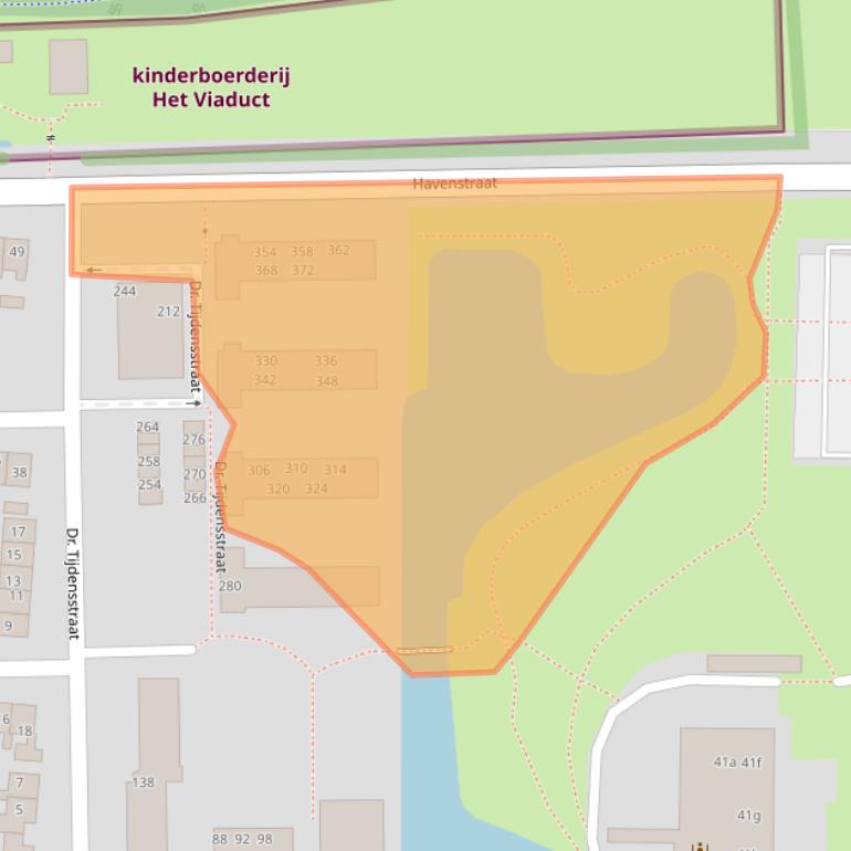 Kaart van postcodegebied 9561EN.