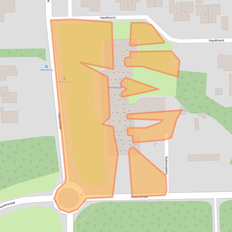 Kaart van postcodegebied 9561EP.