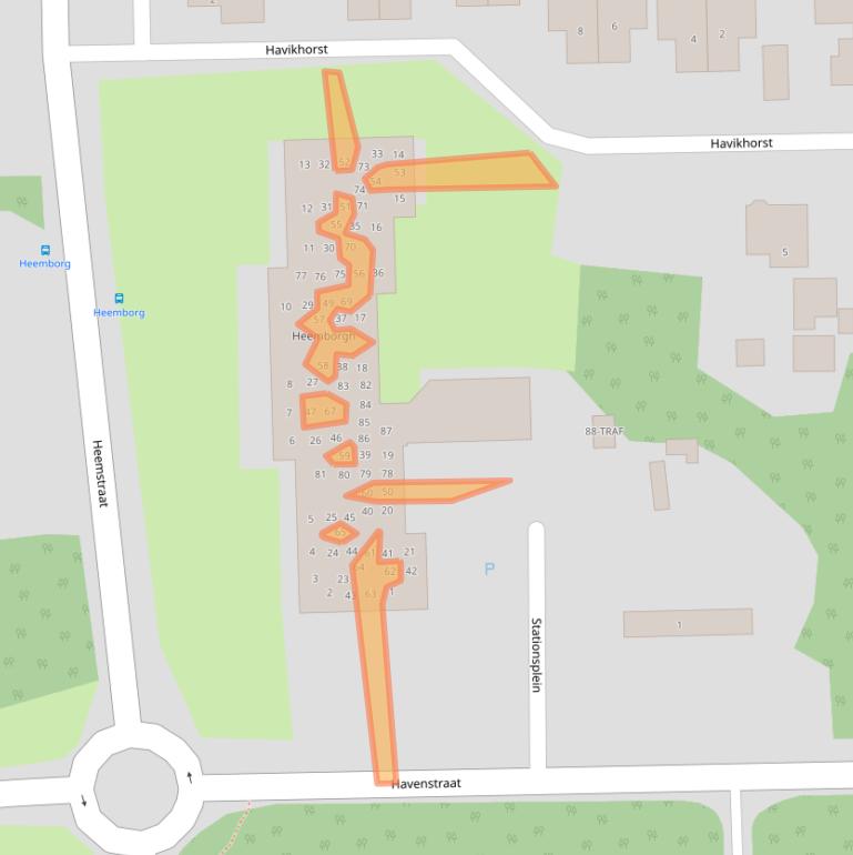 Kaart van postcodegebied 9561ES.