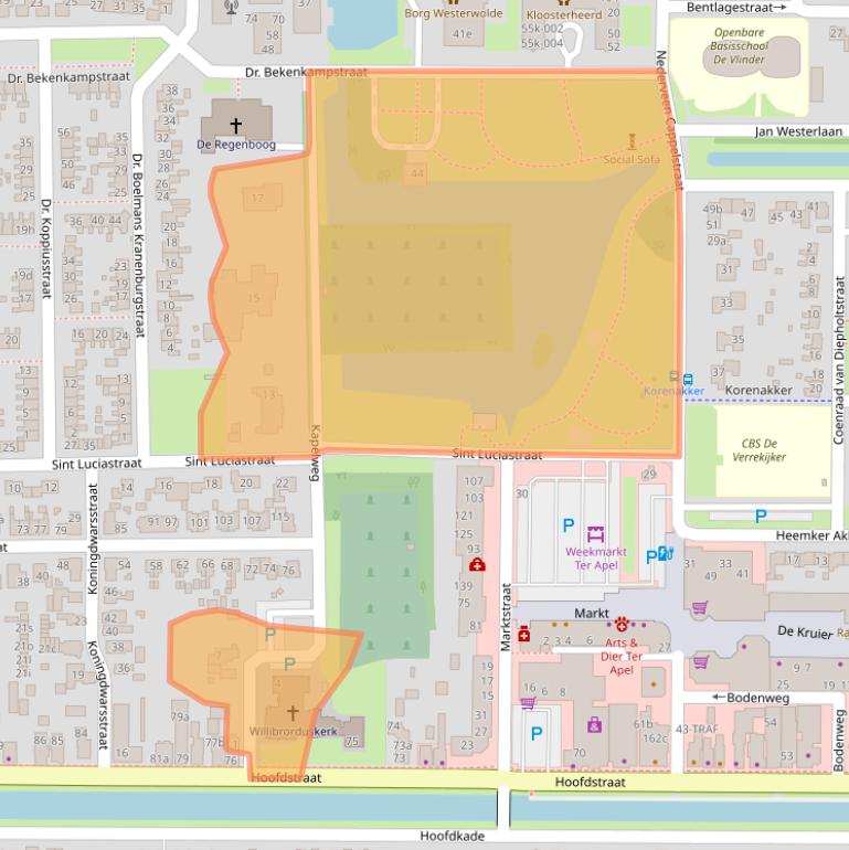 Kaart van postcodegebied 9561GA.