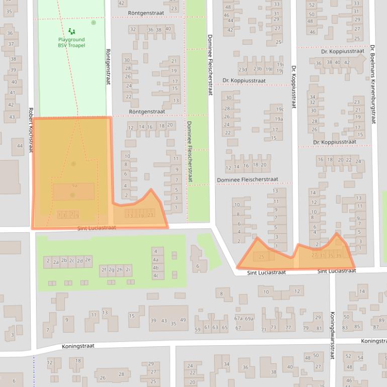 Kaart van postcodegebied 9561GB.