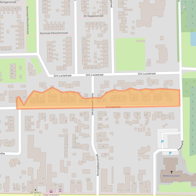 Kaart van postcodegebied 9561GE.