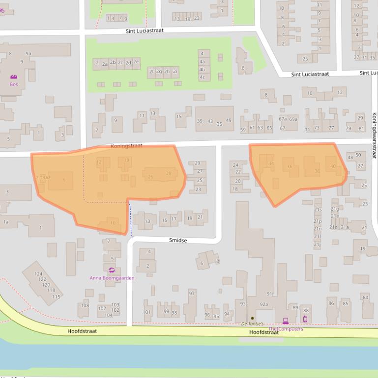Kaart van postcodegebied 9561GG.