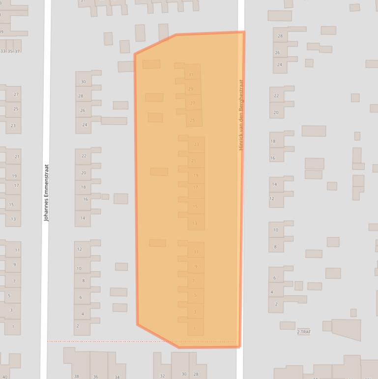 Kaart van postcodegebied 9561HH.