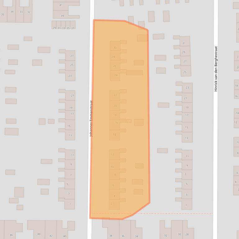 Kaart van postcodegebied 9561HL.