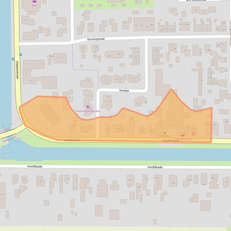 Kaart van postcodegebied 9561JE.