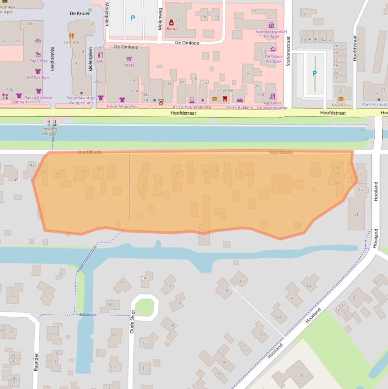 Kaart van postcodegebied 9561JH.
