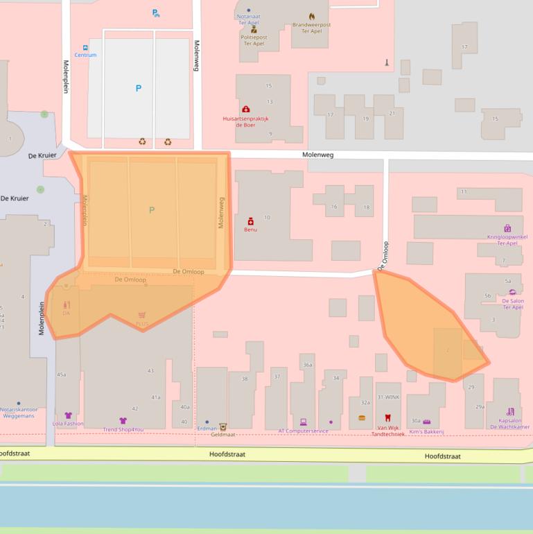 Kaart van postcodegebied 9561KX.